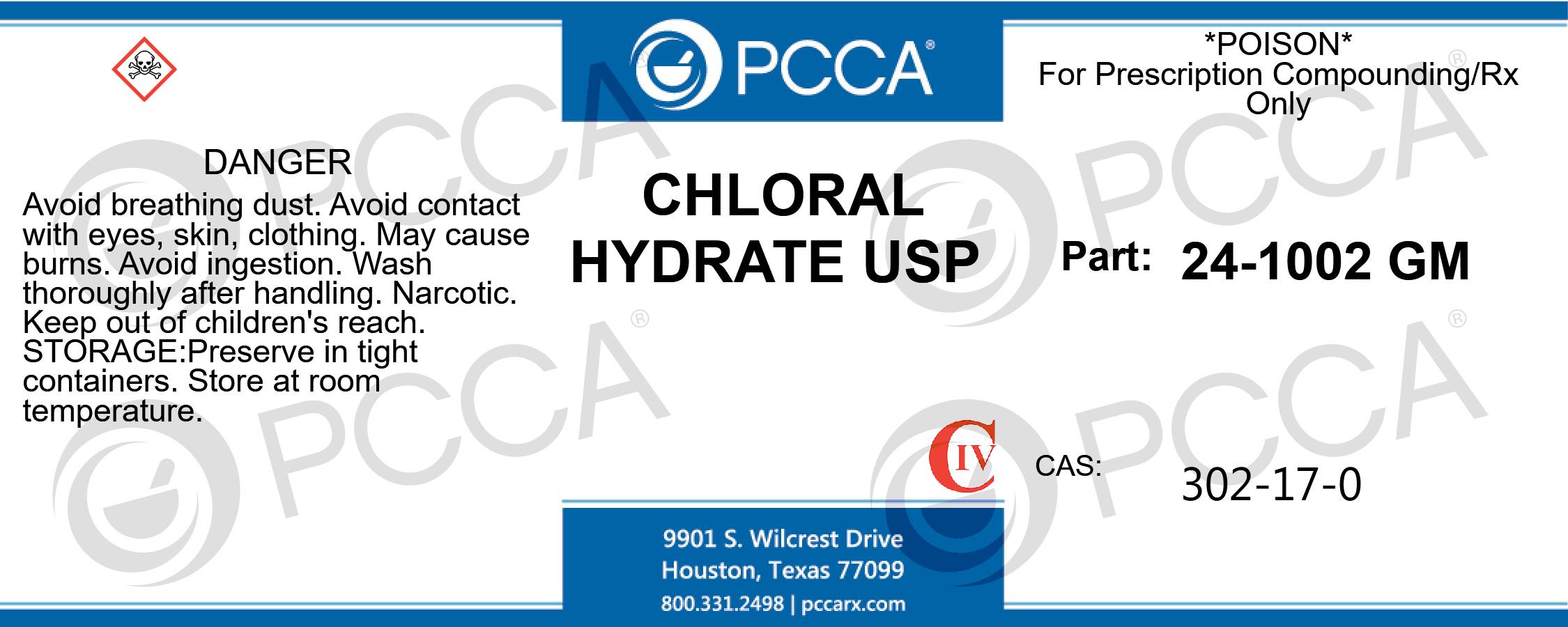 CHLORAL HYDRATE USP CIV PCCA   24 1002 Web Hou 1 