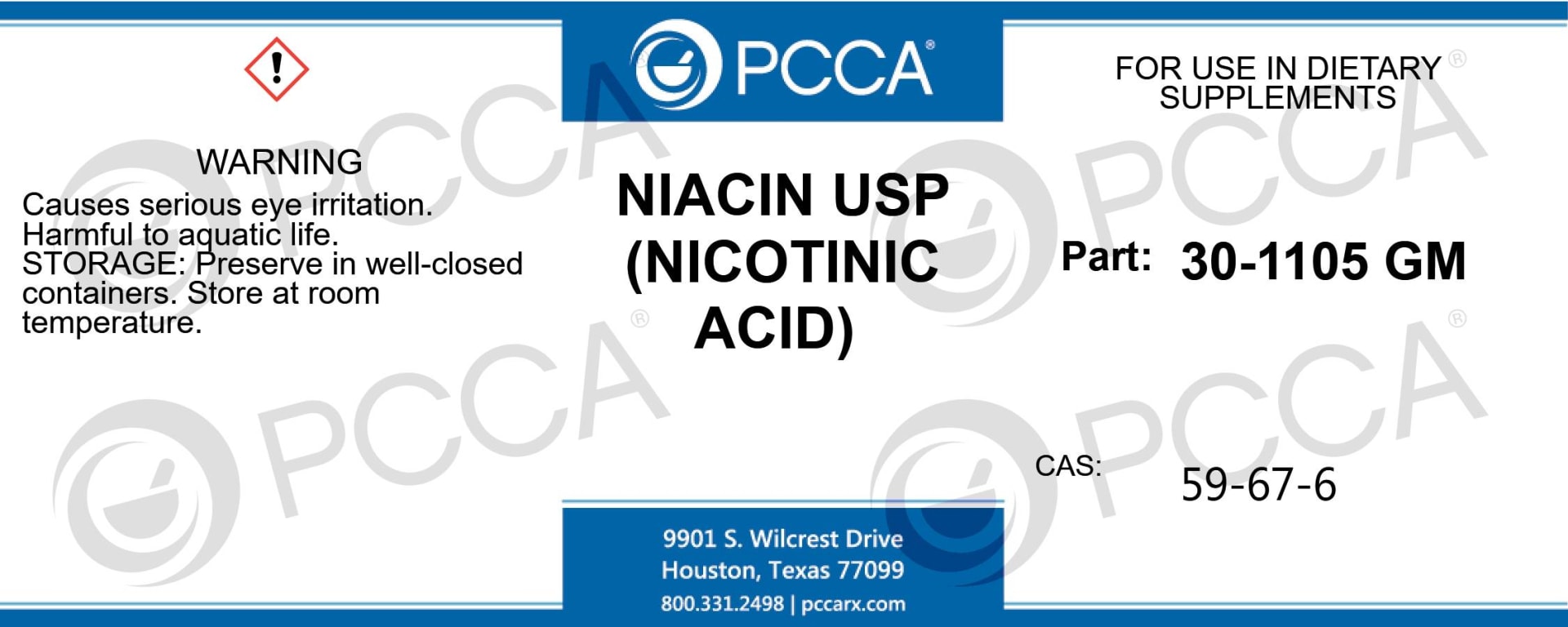 NIACIN USP (NICOTINIC ACID) - PCCA NIACIN USP (NICOTINIC ACID) - PCCA