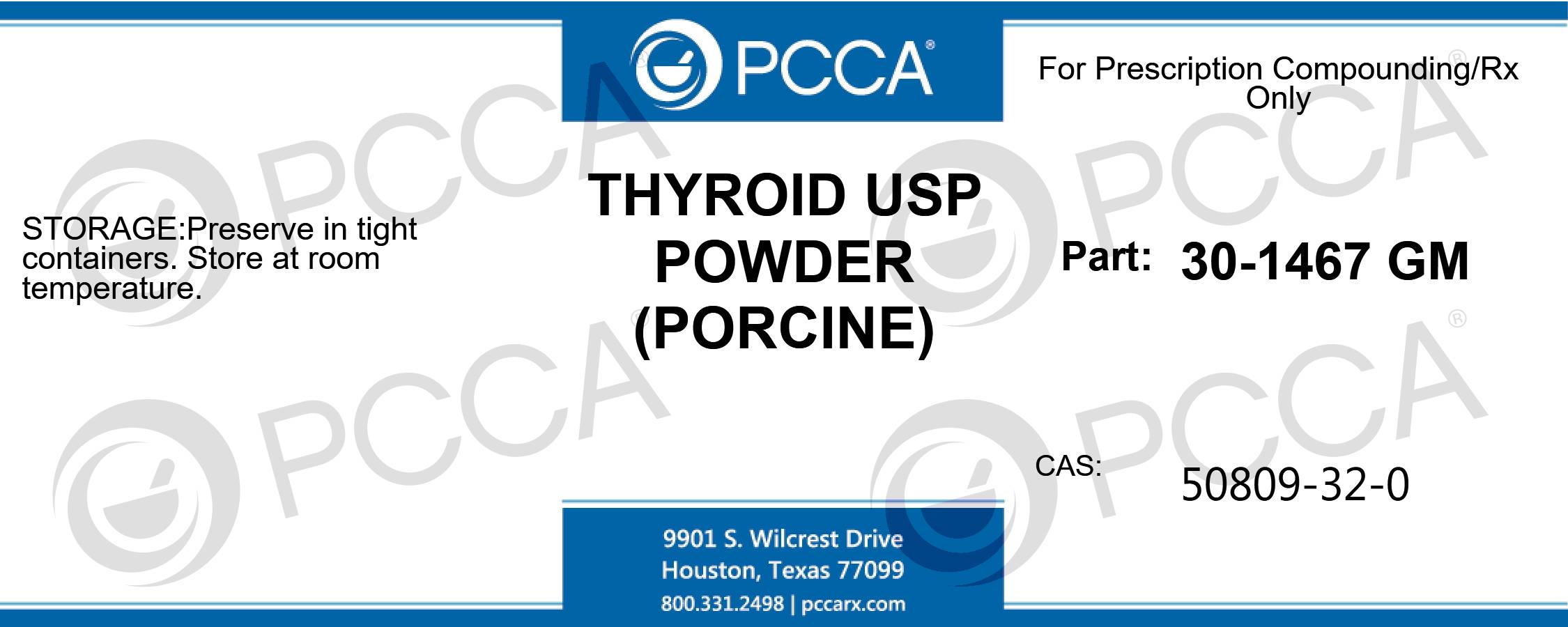 THYROID USP POWDER (PORCINE) PCCA