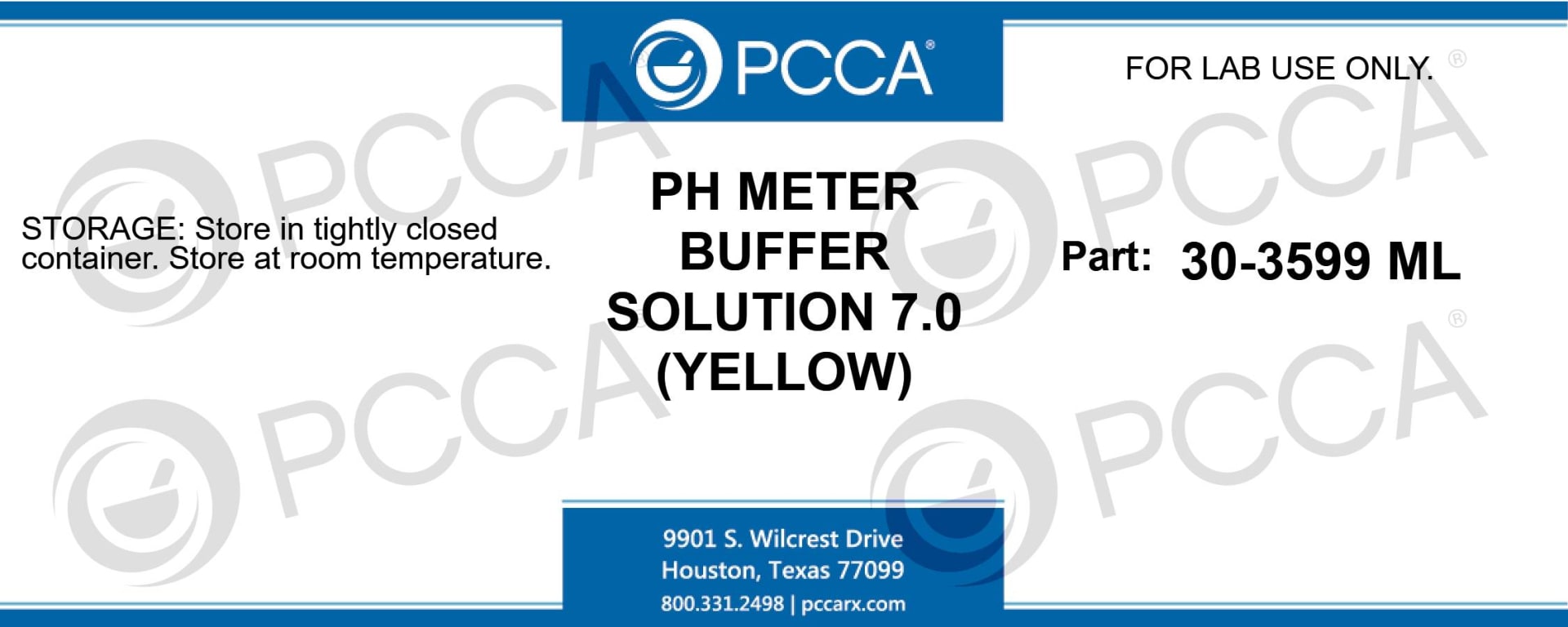 PH METER BUFFER SOLUTION 7.0 (YELLOW) - PCCA