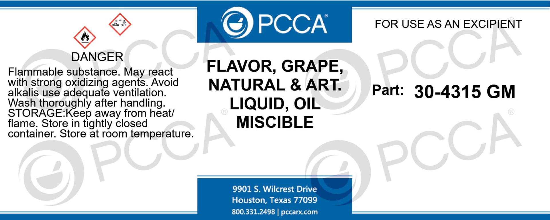 GRAPE, NATURAL & ART. LIQUID, OIL MISCIBLE PCCA