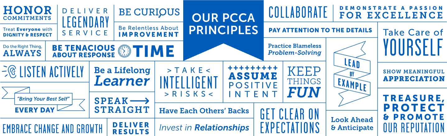 PCCA Principles Wall