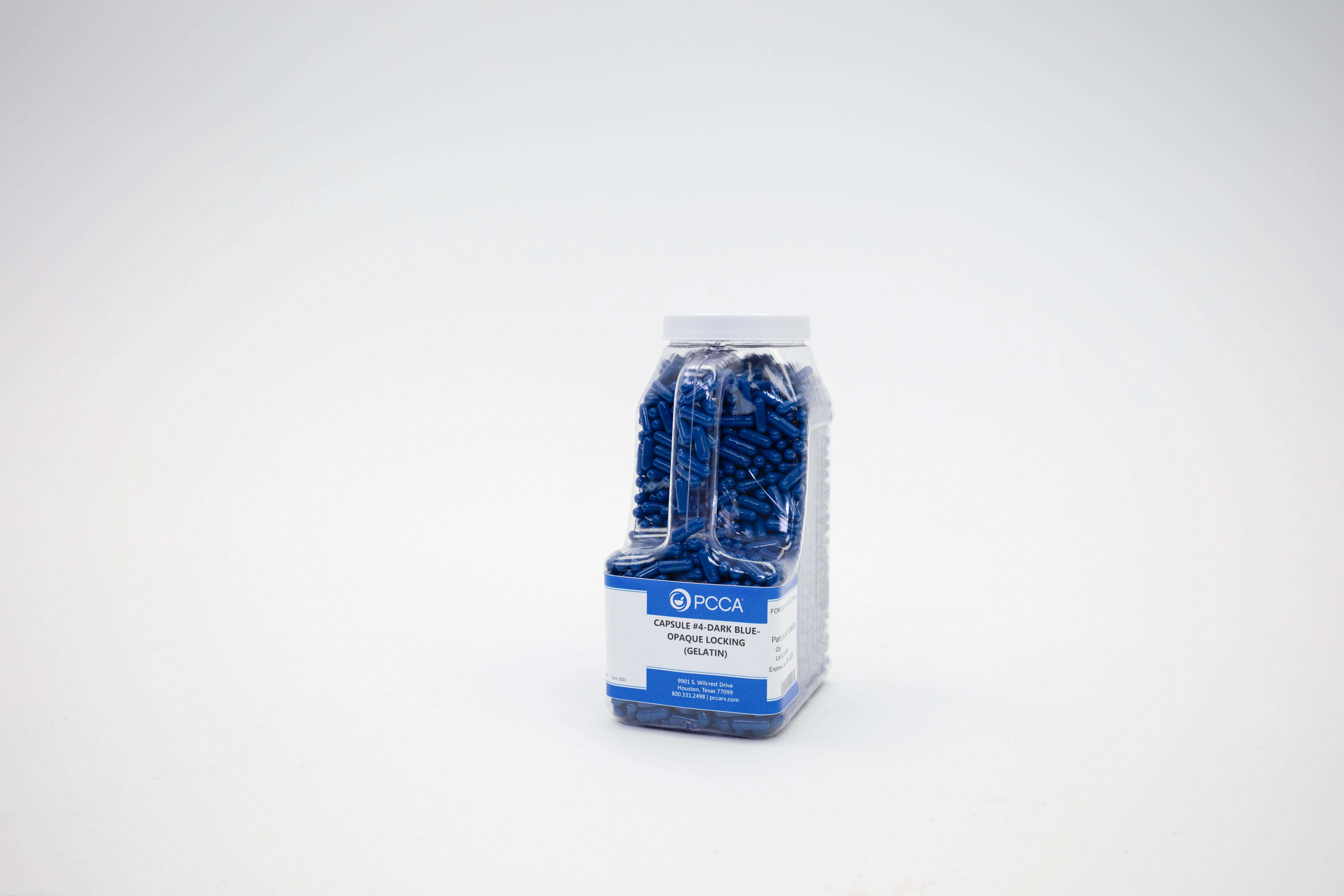 CAPSULE #4-DARK BLUE-OPAQUE LOCKING (GELATIN) - PCCA
