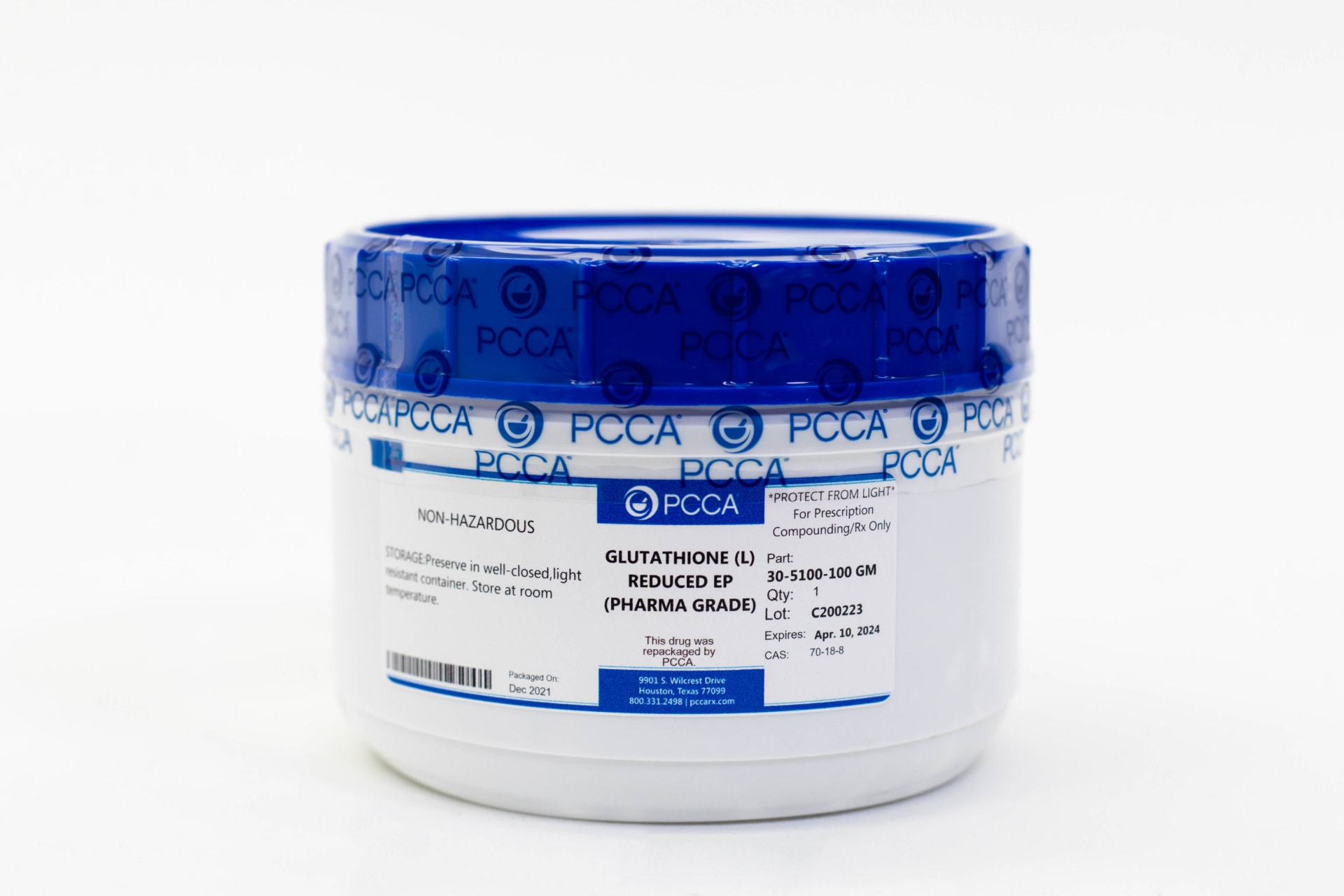 GLUTATHIONE (L) REDUCED EP (PHARMA GRADE) - PCCA GLUTATHIONE (L) REDUCED EP (PHARMA GRADE) - PCCA